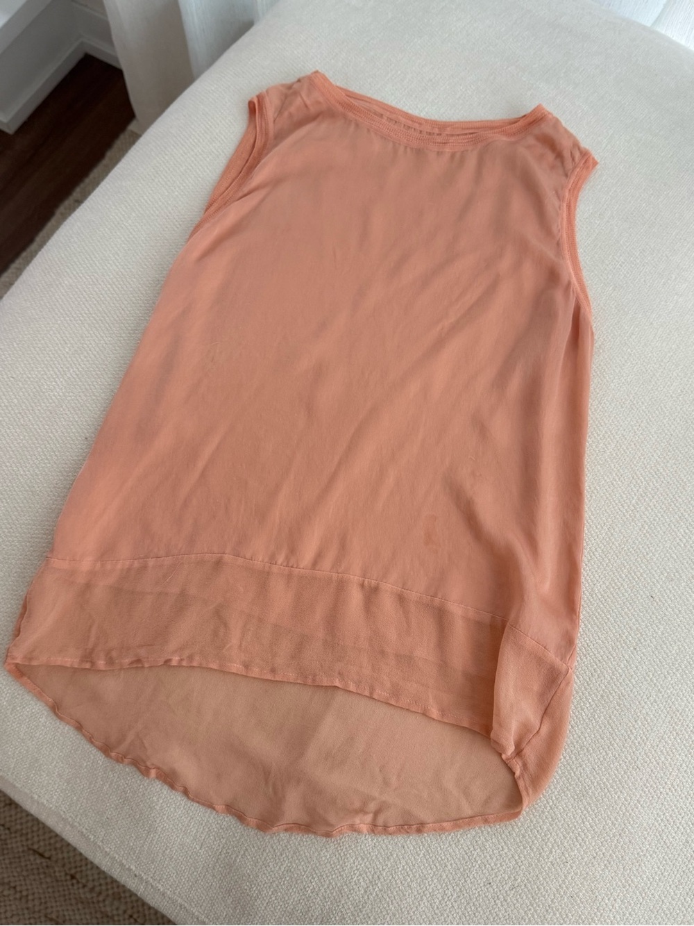 Club Monaco Peach Sleeveless High-Low Tank
